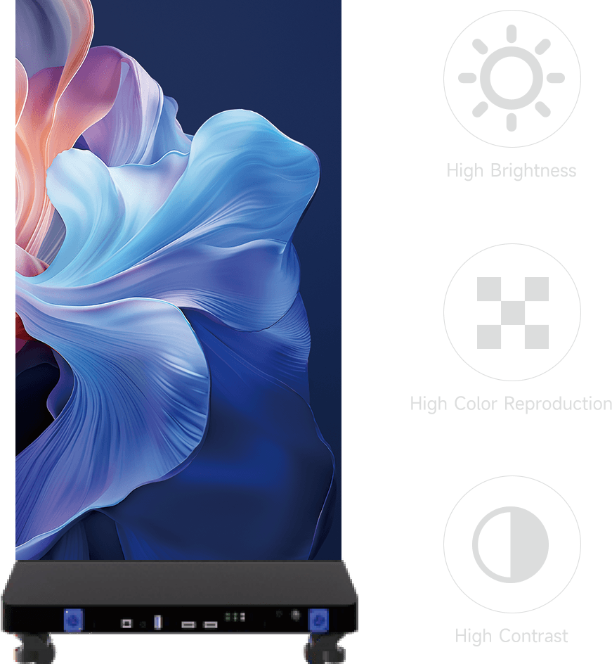 Triple-Fold LED Poster Screen – Foldable & Portable