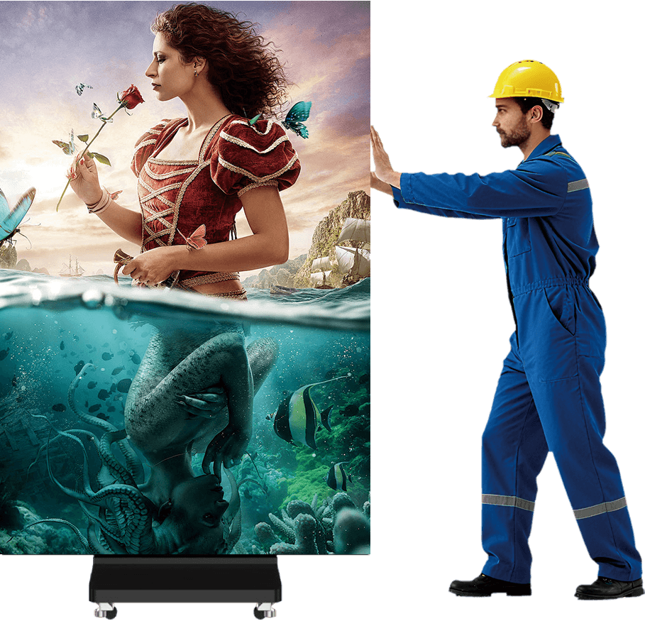 Triple-Fold LED Poster Screen – Foldable & Portable