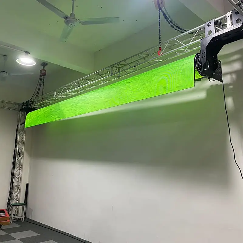 135” Rollable LED Display – Motorized Flexible LED Wall