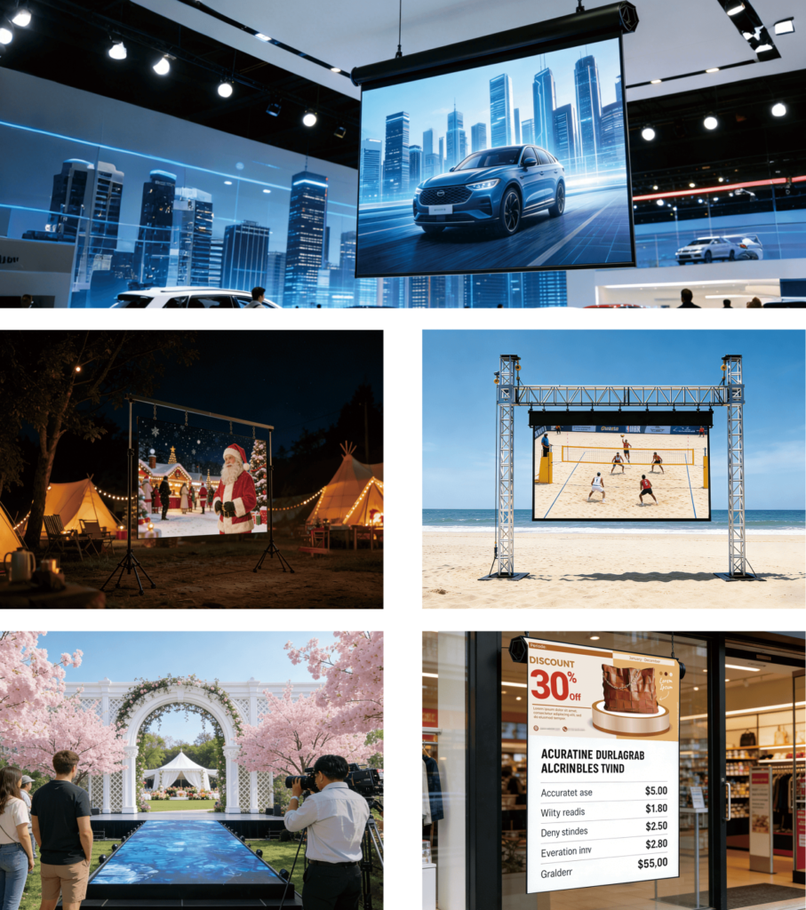 135” Rollable LED Display – Motorized Flexible LED Wall
